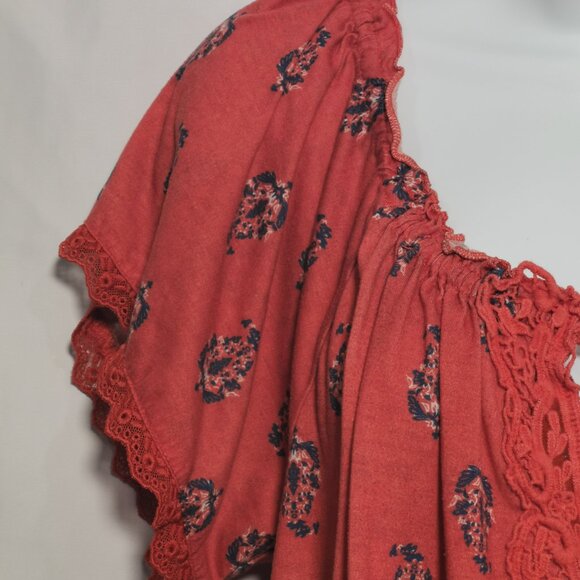 🦋3/$20 Coral Paisley Tee Size 1X #58 - Picture 3 of 8